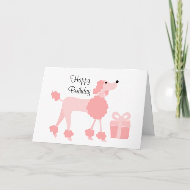Pink Poodle Card (Front)