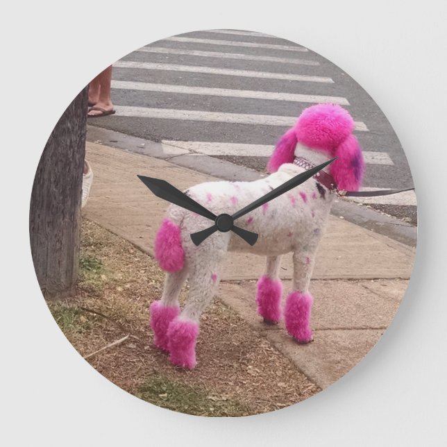 Pink Poodle Clock (Front)