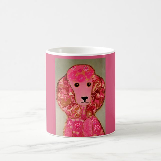 Pink Poodle Dog Mug (Center)