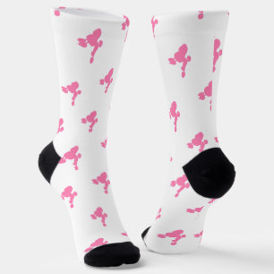 Pink Poodle Dog Women Sustainable Socks