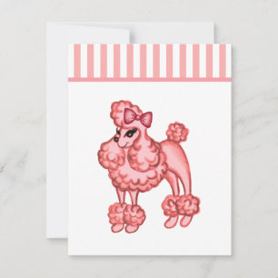 Pink Poodle Invitation