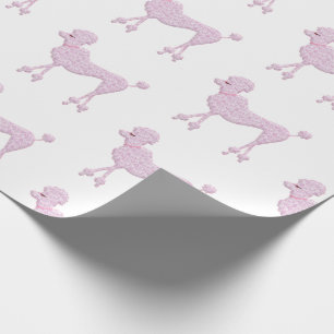 Pink Poodle Lace Retro Vintage Girly Pretty Wrapping Paper