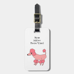 Pink Poodle Luggage Tag