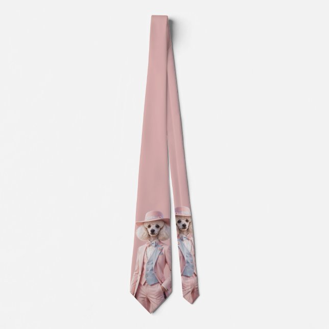 Pink Poodle Miss Tie  (Front)
