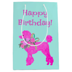 Pink Poodle Party Personalised Gift Bag