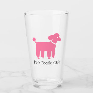 Pink Poodle Personalised   Dog Lover's Drinking Glass