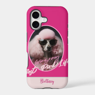 Pink Poodle Personalised iPhone Case