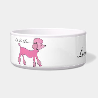 Pink Poodle Pet Bowl