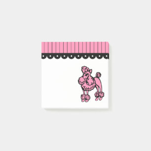 Pink Poodle Post It Notes