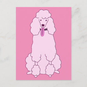 Pink Poodle Postcard