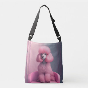 Pink Poodle purse tote cross body bag