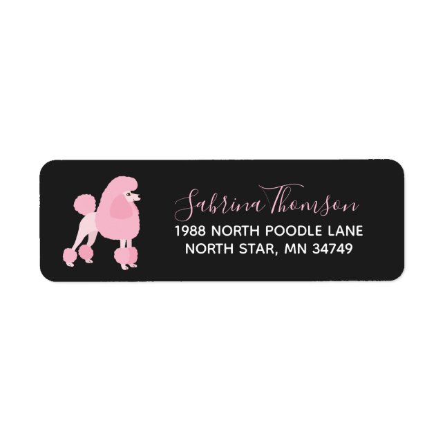 Pink Poodle Return Address (Front)