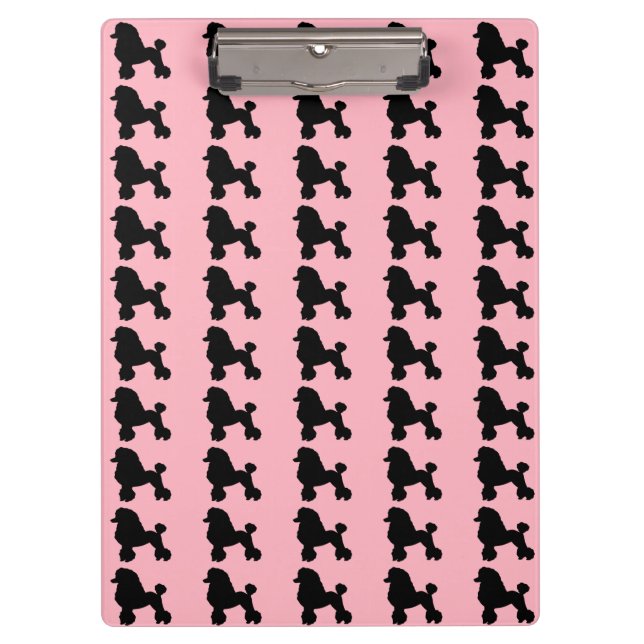 Pink Poodle Skirt Inspired Clipboard (Front)