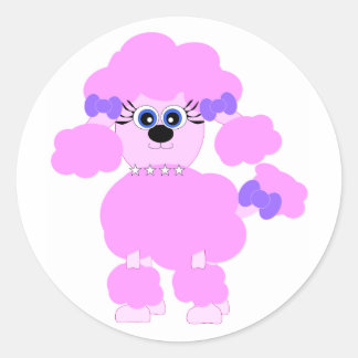 Pink Poodle Sticker