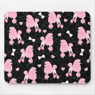 Pink Poodles and Bows Pattern Mouse Mat