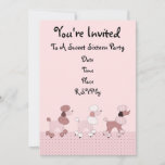 Pink Poodles On Parade Invitation<br><div class="desc">>^..^< >^..^< >^..^< >^..^< >^..^< >^..^< >^..^< >^..^< >^..^< Thanks for stopping by! All of the designs you see here are original and are copyrighted by Nikki Cutro and 13 Black Cats Designs and may not be used without permission -all rights reserved - absolutely no clipart was used - >^..^<...</div>