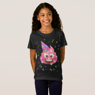 Pink Poop Funny Kids Emoji Birthday Party T-Shirt