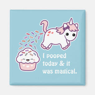 Pink Pooping Unicorn Magnet