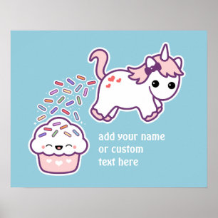 Pink Pooping Unicorn Poster