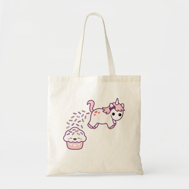 Pink Pooping Unicorn Tote Bag (Front)