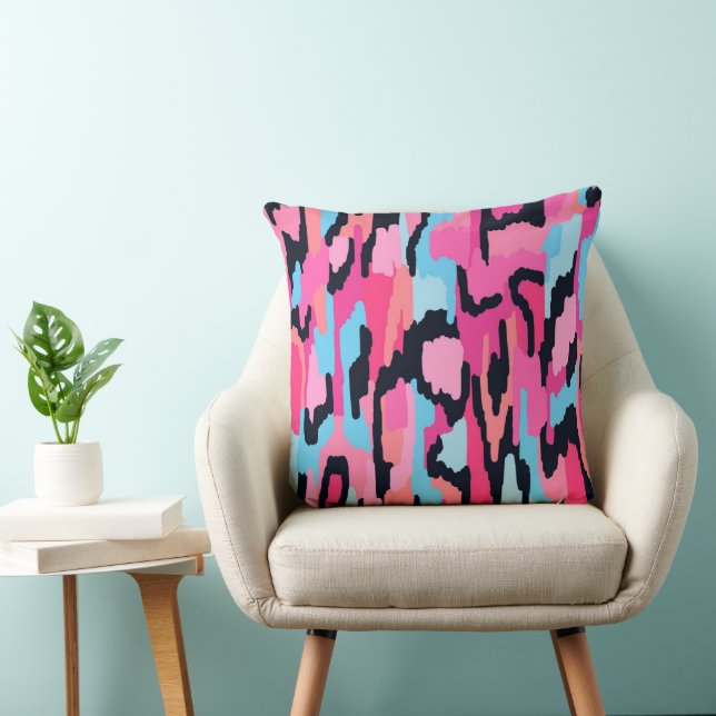 Pink Pop Abstract  Cushion (Chair)