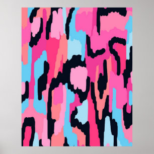 Pink Pop Abstract  Poster