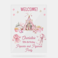 Pink Popcorn and Pyjamas Slumber Birthday Party