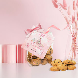 Pink Popcorn and Pyjamas Slumber Birthday Party Favour Tags