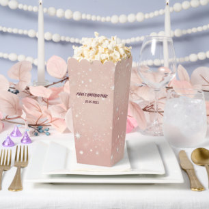 Pink Popcorn Favour Box   Custom Party Treat