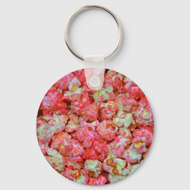 Pink popcorn key ring (Front)