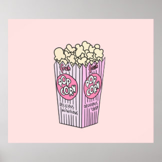 Pink Popcorn Poster