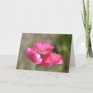 Pink Poppies Card