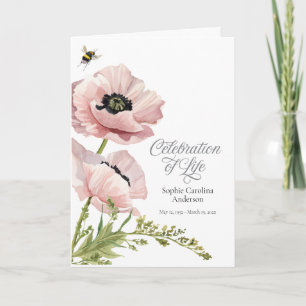 Pink Poppies Celebration of Life Program Programme