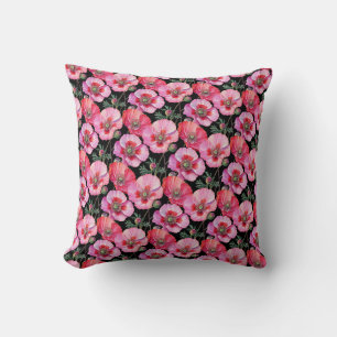 Pink Poppies  Cushion
