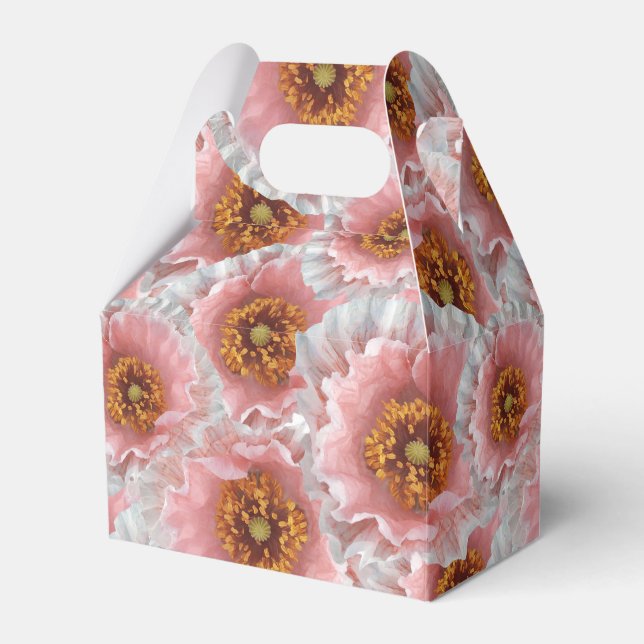 pink poppies favour box (Front Side)