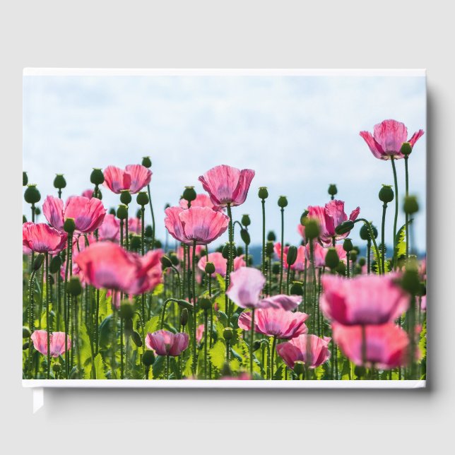 Pink Poppies Guest Book (Front)