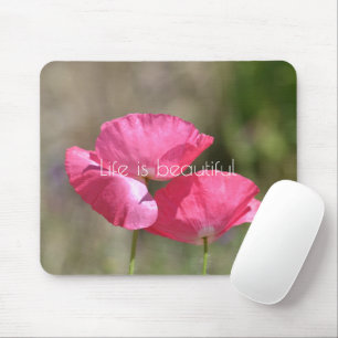 Pink Poppies Mouse Mat