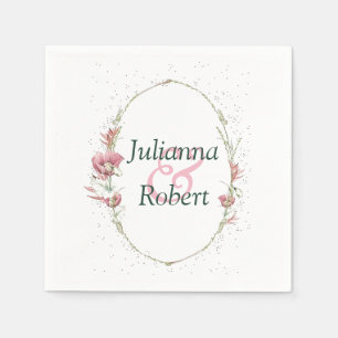 Pink poppies  napkins