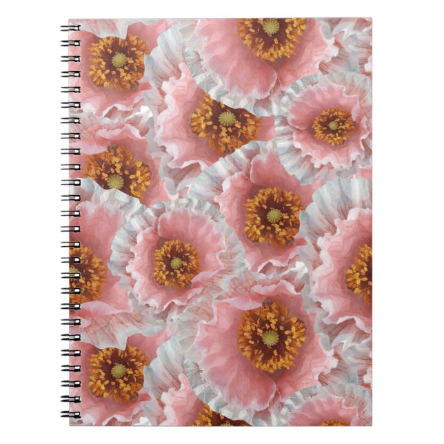 pink poppies notebook (Front)