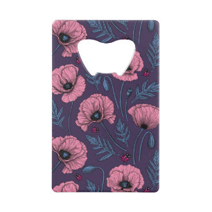 Pink poppies on dark violet