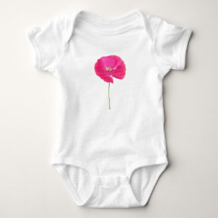 pink poppy baby bodysuit