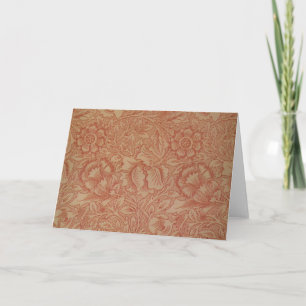 Pink Poppy (by William Morris) (Vintage Pattern) Card