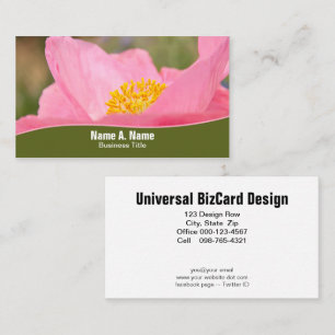 Pink Poppy Close-up Business Card