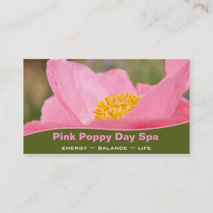 Pink Poppy Close Up Photo Appointment Card