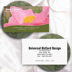 Pink Poppy Close-up Photo Doubled Sided Business Card