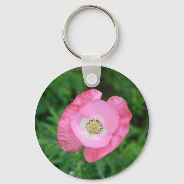 Pink Poppy Key Ring (Front)