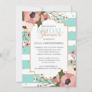 Pink Poppy Love   Bridal Shower Invitation