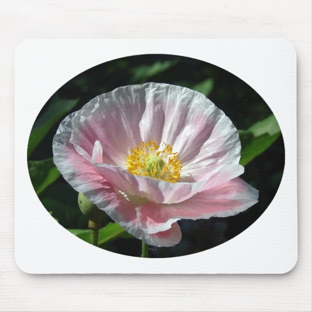 Pink Poppy Mouse Mat (Front)