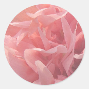 Pink Poppy Petals Classic Round Sticker