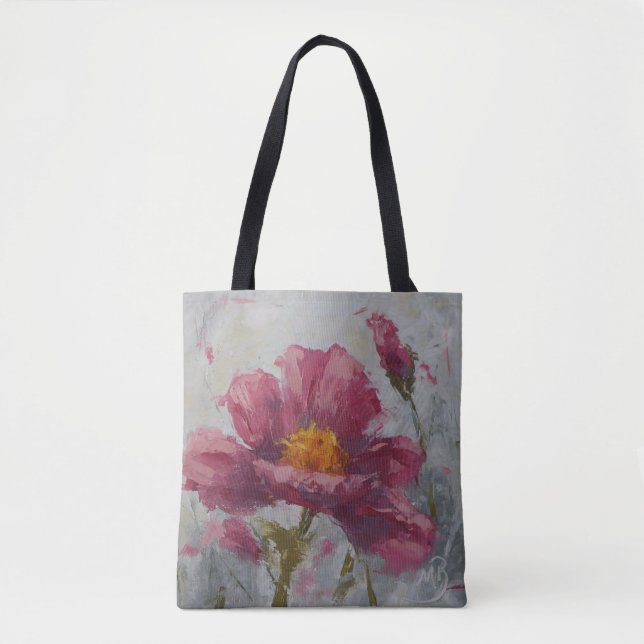 Pink Poppy Tote Bag (Front)